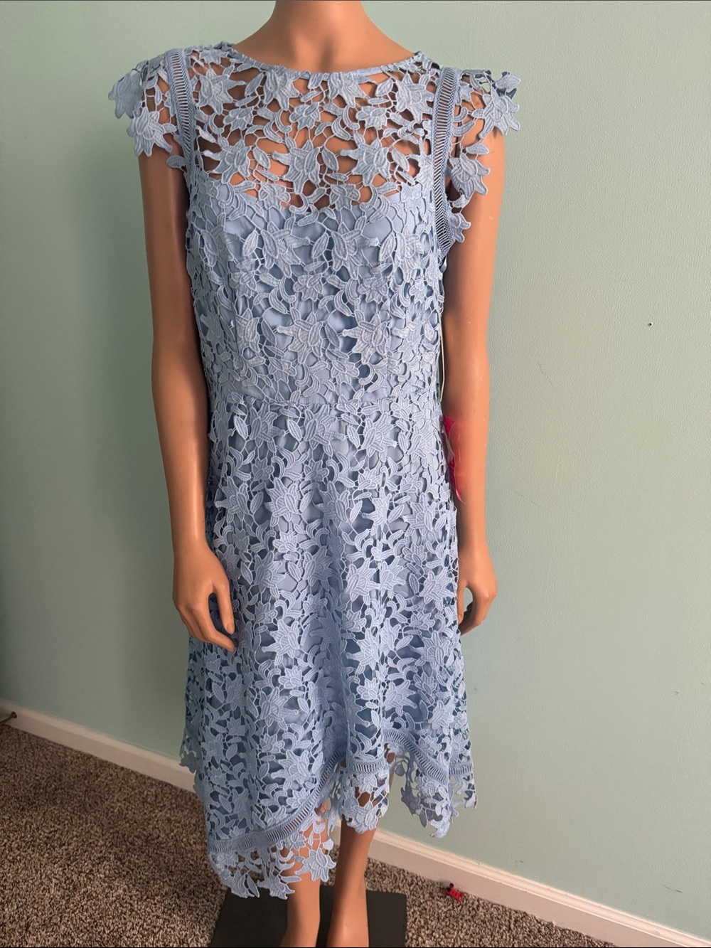Eliza J Light Blue Lace A-Line Dress size 12